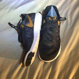 Nike Black and Gold Flex Experience RN 6 Running Shoes